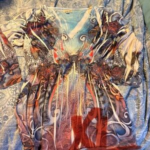 ONE WORLD Vibrant Multicolor Women's Tunic